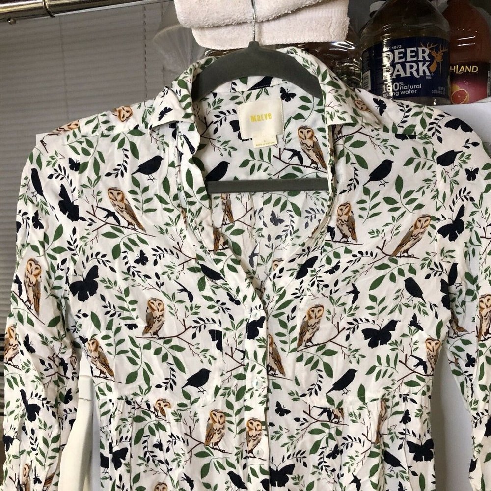 Anthropologie Maeve Womans V-neck Blouse Size 0